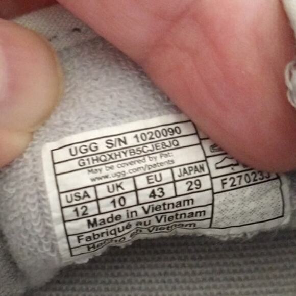 UGG Bren Women’s Slip-On Flats Sneakers Grey Comfort Mesh Size 12 - Picture 7 of 12